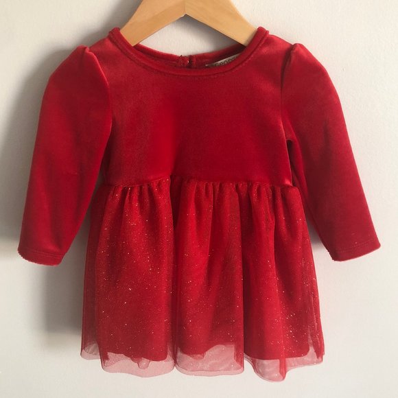 BABY RED SWEATER DRESS 6-12 MONTHS - Picture 1 of 3